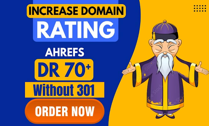increase domain rating , ahrefs DR 75 with SEO backinks