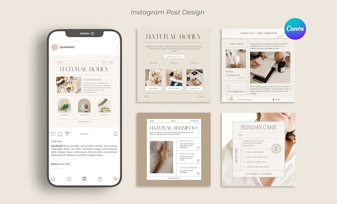 design aesthetic instagram post with canva for you