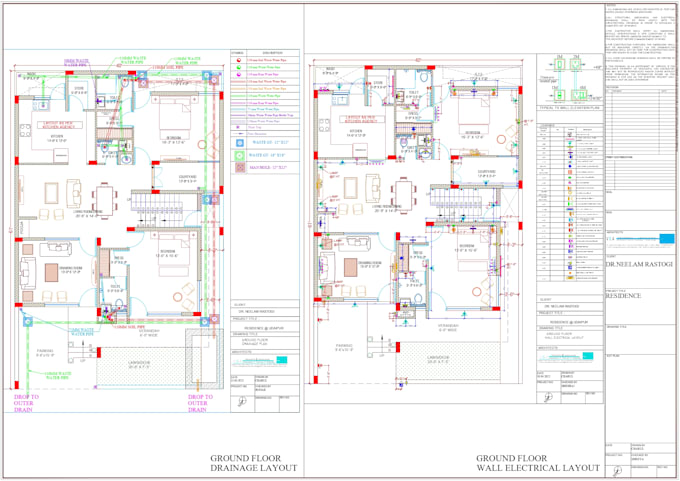 draw architectural plans in autocad 2d for your project