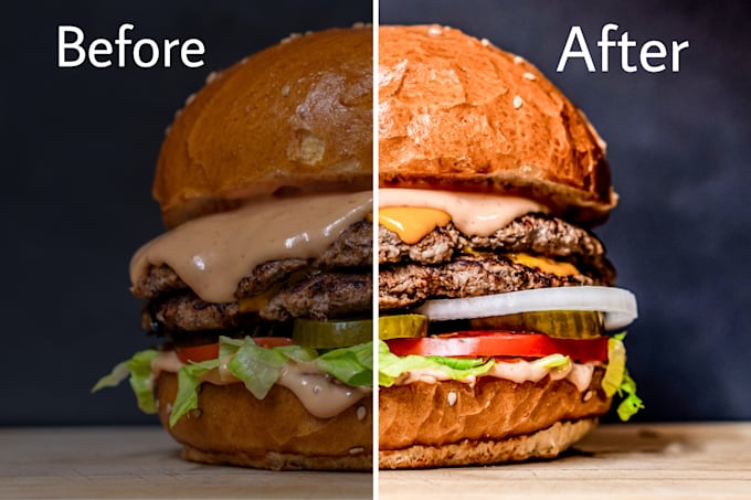 do food photo editing and retouching in lightroom