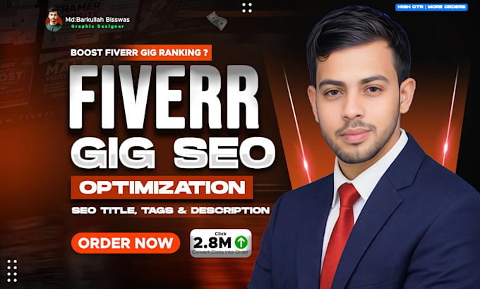 optimize your fiverr gig SEO, title, description and gig image