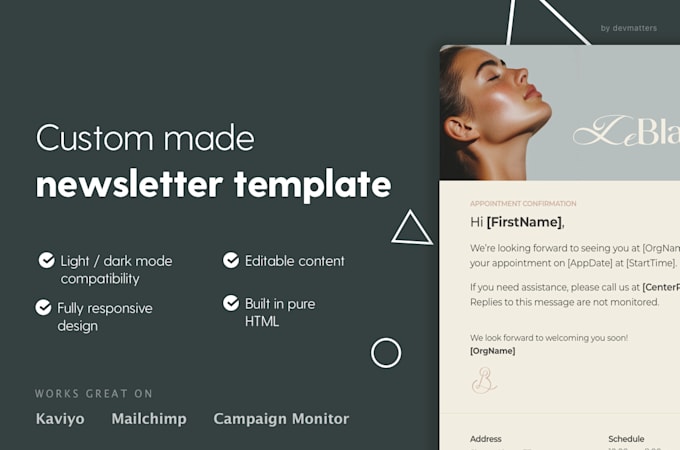 design and code a responsive email template