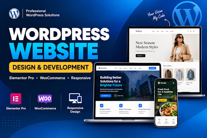 build, design, redesign or develop your wordpress website