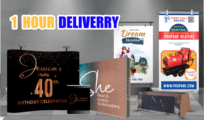 trade show banner backdrop design booth exhibition retractable outdoor banner