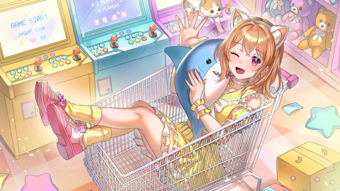 draw anime illustration, oc, fanart, pfp, vtuber design for you oc anime style