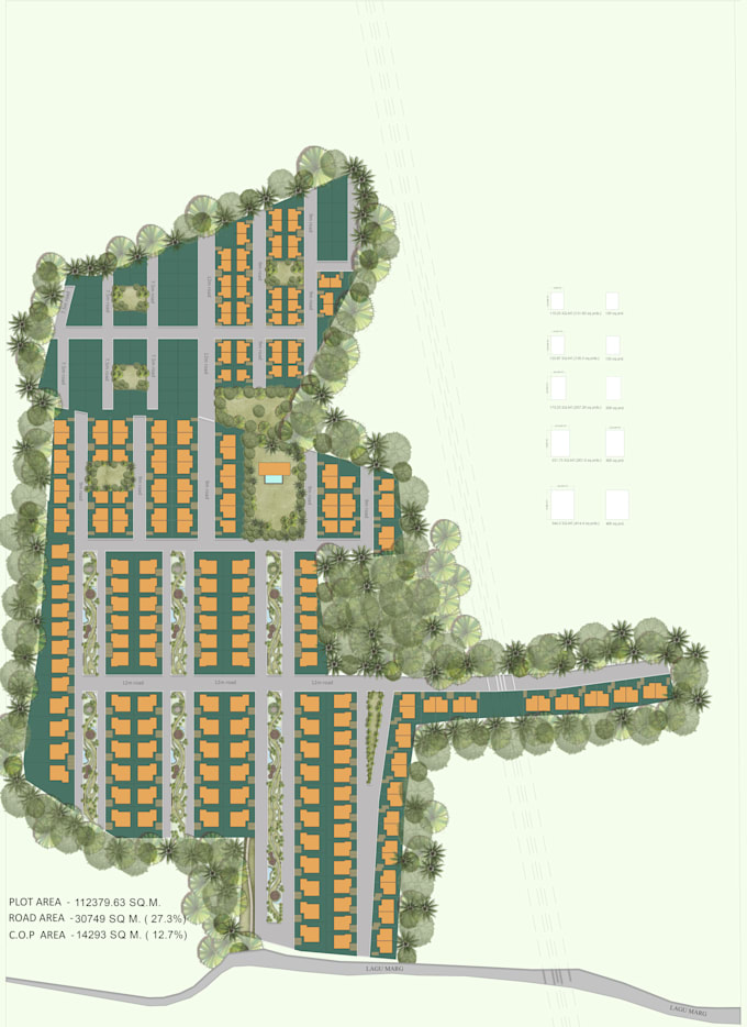 render architecture site plan and floor plan for real estate