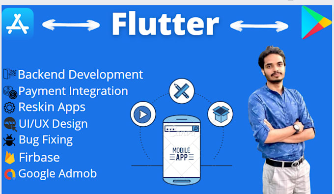 integrate payment, UI design, bug fixing of flutter apps