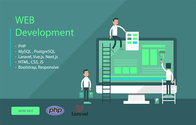 develop custom mern stack web applications and develop website in laravel, php