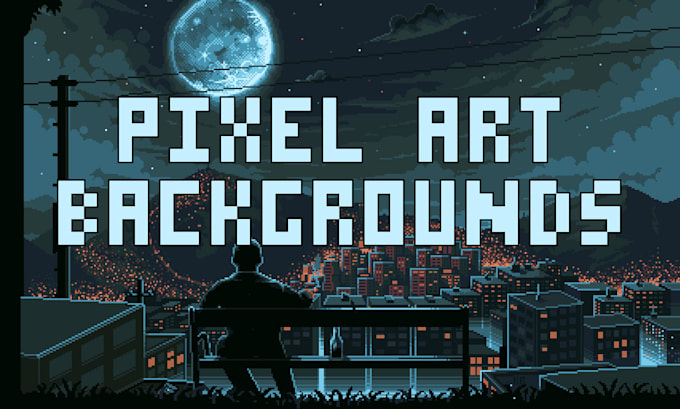 make eyecatching pixel art game backgrounds and animations