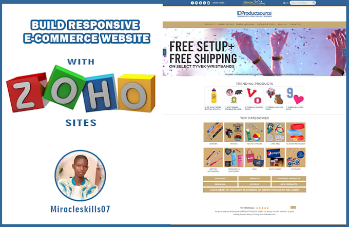 Design a responsive website on zoho sites and zoho commerce zoho crm by ...