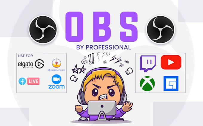 setup professional obs studio or streamlabs for twitch and youtube