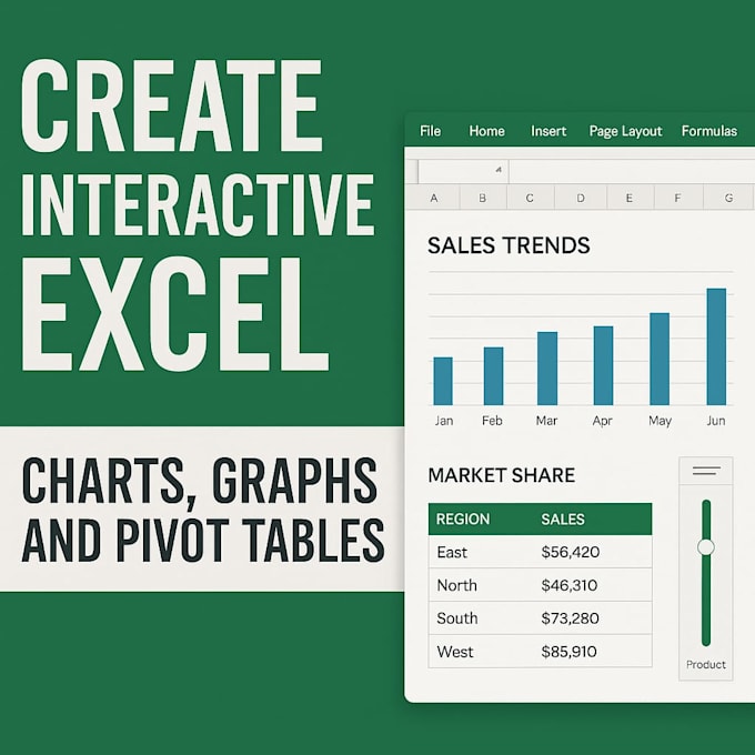create dynamic excel charts, graphs and pivot tables
