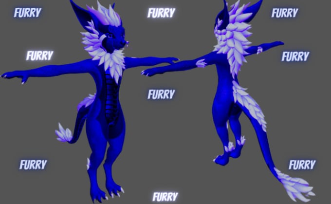 Edit and create custom furry avatar for vrchat and vtuber by Vrchat ...