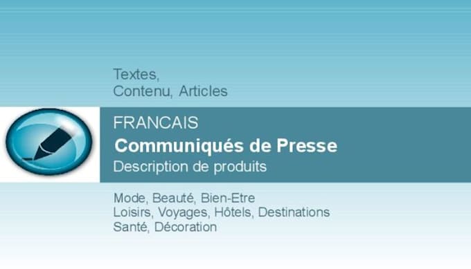 write website content and articles in French