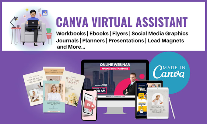 be your professional canva pro virtual assistant