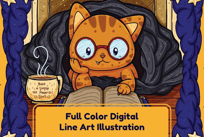 create digital illustration in full color
