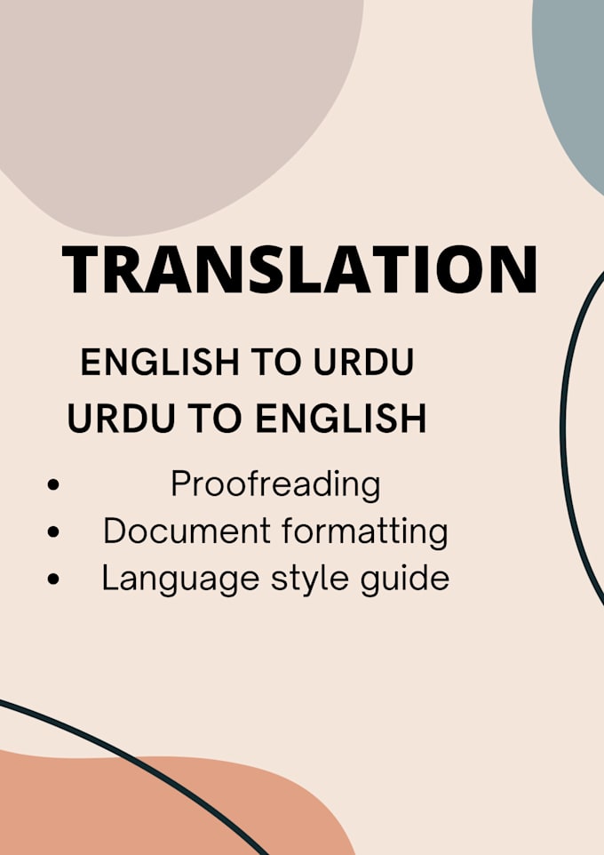 Do english to urdu and urdu to english translation by Hafsaabbasiii