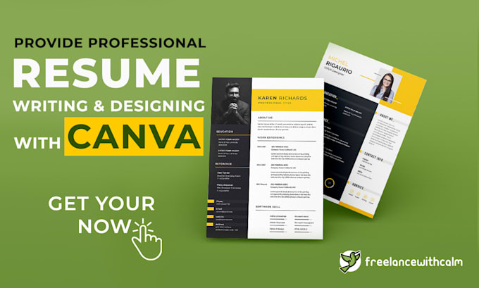 design job winning professional cv resume template in canva