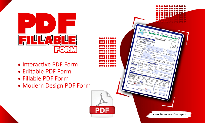 professionally create custom interactive fillable PDF form, with fast delivery