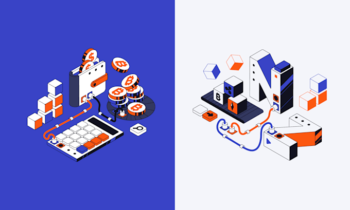 draw vector isometric illustrations for your site