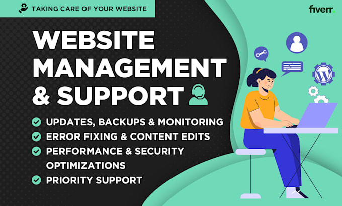 be your dedicated wordpress website manager for a month