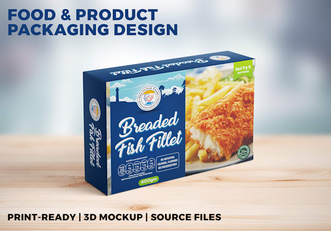 design professional food packaging, product label and box design