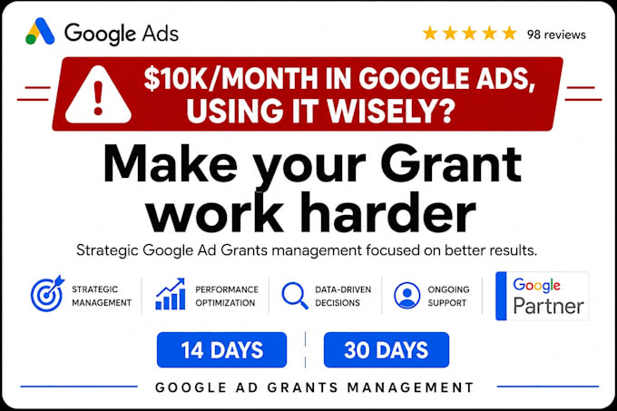 manage your google ad grants for 30 days