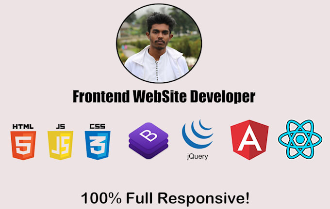 Do responsive front end web development in html css javascript ...