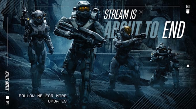 make custom animated twitch starting soon, brb, ending screen