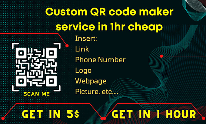 do custom qr code maker service in 1hr