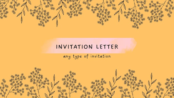 Design a beautiful invitation letter by Ruthfloresdg | Fiverr