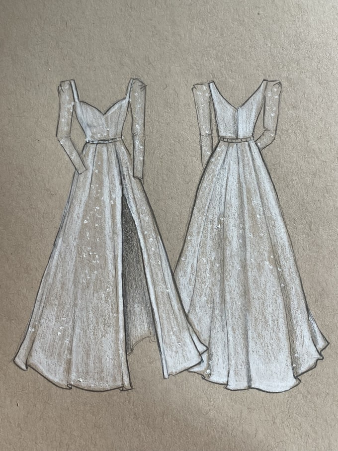 From Sketch to Gown Wedding Dress Designer Sketches by Sareh Nouri  Wedding  dress sketches Wedding dresses Designer wedding dresses
