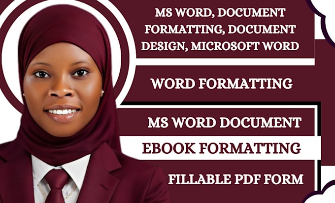 format, edit and design microsftword document proffesionally
