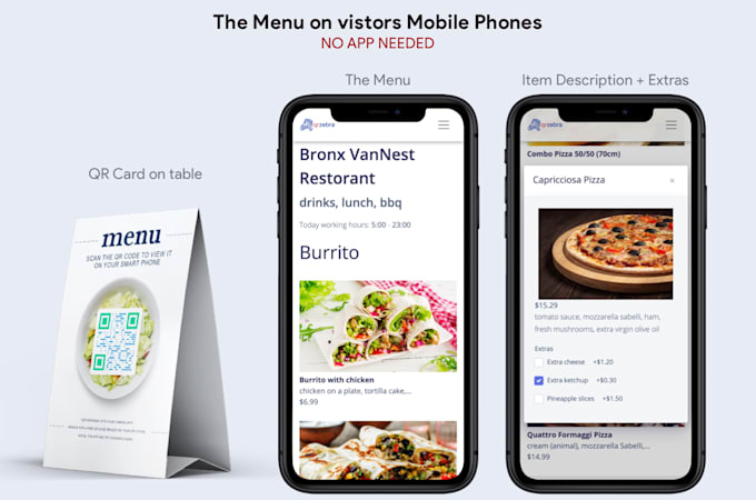 make website qr menu for your restaurant, digital menu