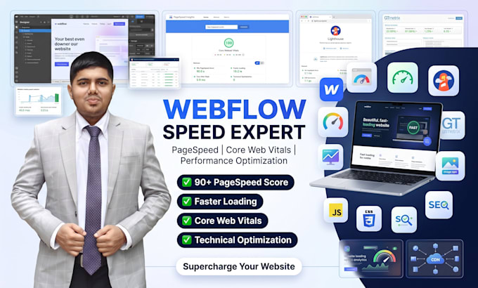 do webflow speed optimization, improve webflow pagespeed, webflow website speed