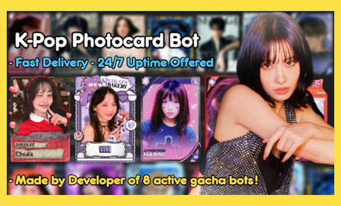 make a custom kpop idol photocard bot