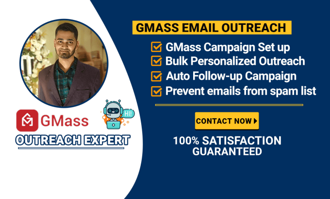 setup and outreach personalized cold emails using gmass