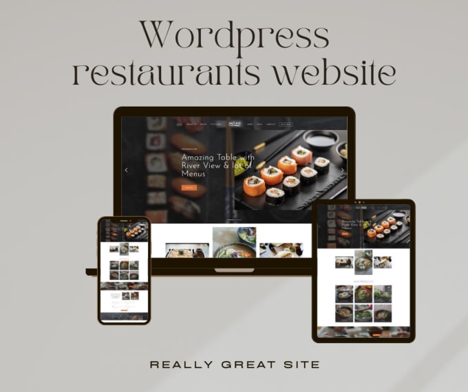 design responsive restaurant website in wordpress