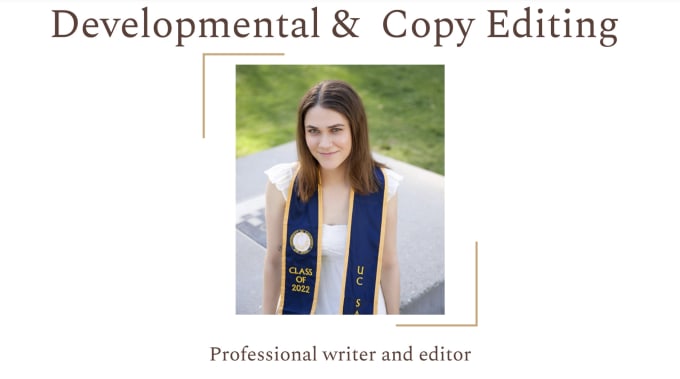 provide a developmental and copy edit for your novel or book