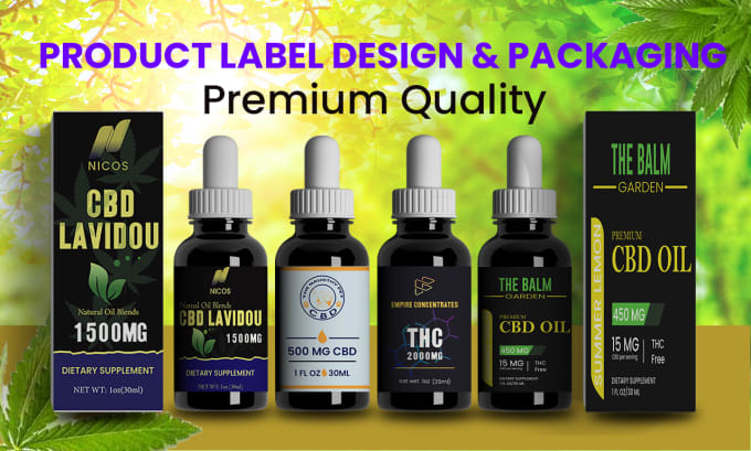 do cbd label design, supplement label, hemp label, and product packaging