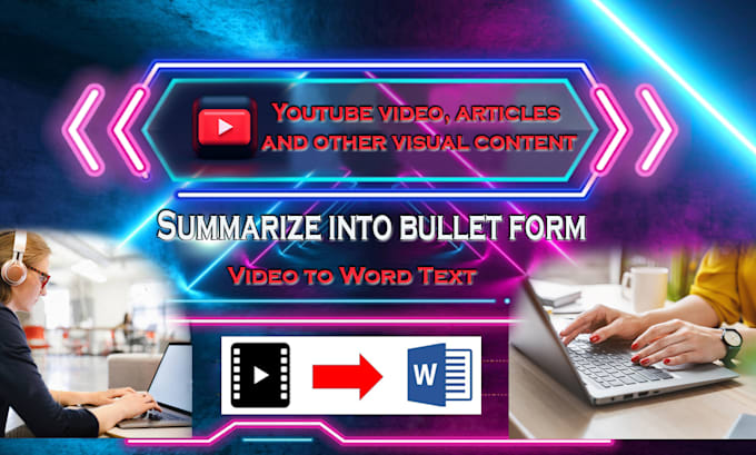 summarize your youtube videos or articles into text