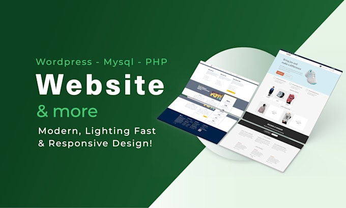 build wordpress website, modern, light and responsive