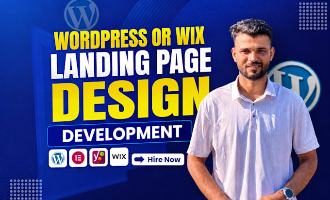 develop a modern responsive wordpress, elementor, or wix landing page design