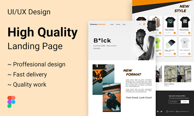 Design a landing page in figma by Alfredogrullon | Fiverr