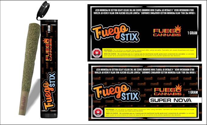 do pre roll label design cannabis items