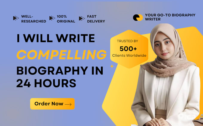 write flawless biography or about me page within 12 hours