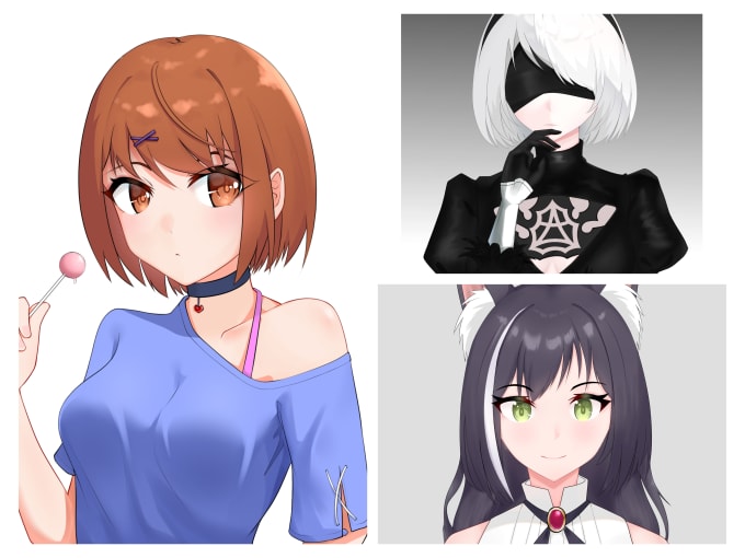 draw simple anime style for you