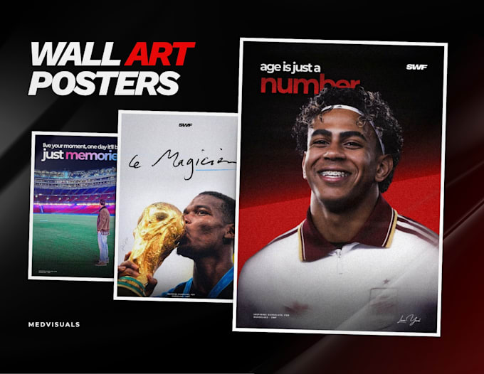 make a custom sports canvas wall art, poster design