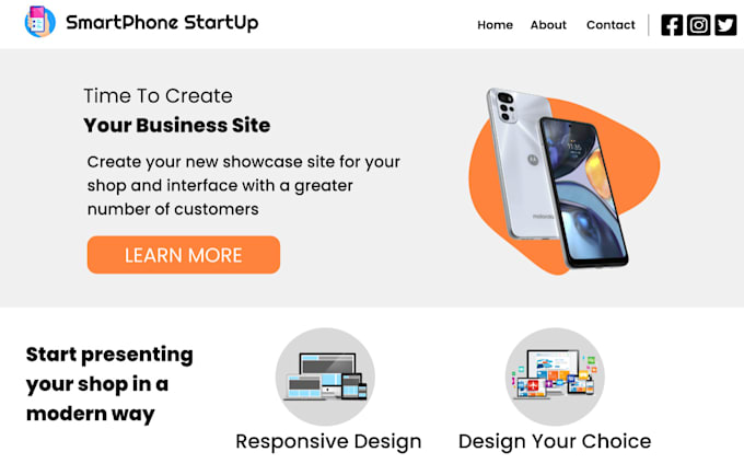 Create a showcase site for your business in html, css and jquery by ...