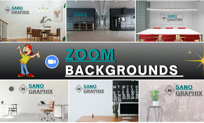 Design personalized zoom virtual backgrounds with your logo by Sano ...
